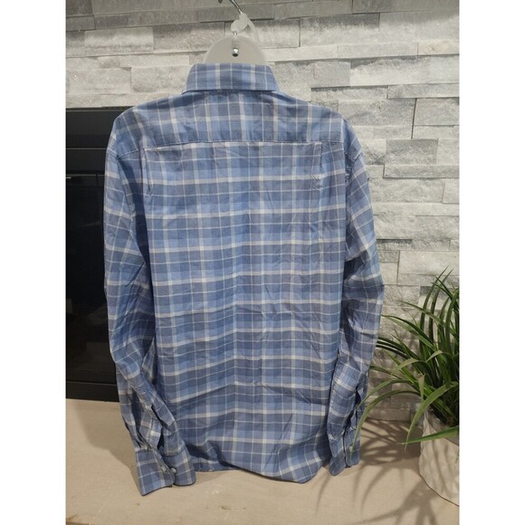 Tommy Hilfiger Men’s All-Season Stretch Dress Shirt Regular Fit Large Blues - Picture 6 of 8